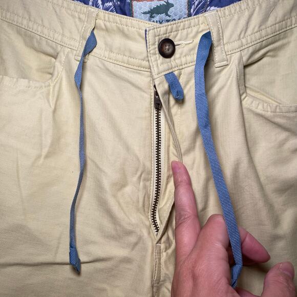 Horny Toad Light Yellow Cotton Blend Wide Leg Pants Y2K Gorpcore Women's size 4 - Picture 4 of 11